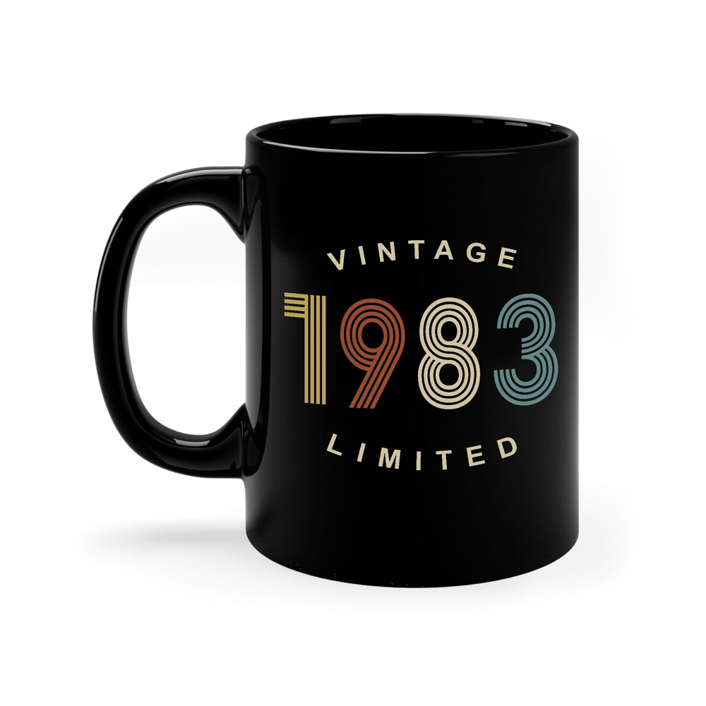Limited Edition 1983 Birthday Black Coffee Mug - variant image 1