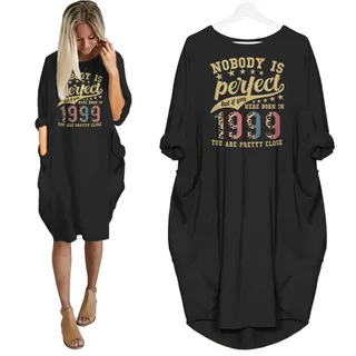 Nobody Is Perfect 1999 Birthday Nightgown – Black