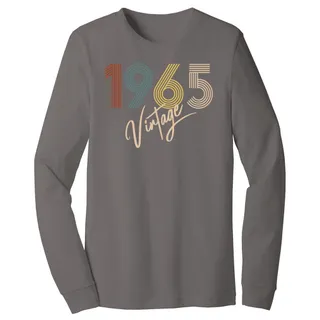 Limited Vintage 1965 Birthday Long Sleeve T-Shirt – Asphalt