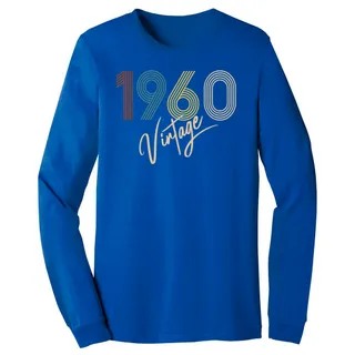 Limited Vintage 1960 Birthday Long Sleeve T-Shirt – True Royal