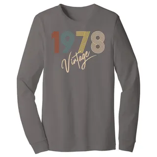Limited Vintage 1978 Birthday Long Sleeve T-Shirt – Asphalt