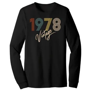 Limited Vintage 1978 Birthday Long Sleeve T-Shirt – Black