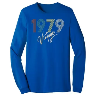 Limited Vintage 1979 Birthday Long Sleeve T-Shirt – True Royal