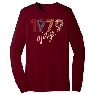 Limited Vintage 1979 Birthday Long Sleeve T-Shirt – Cardinal