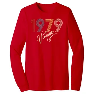 Limited Vintage 1979 Birthday Long Sleeve T-Shirt – Red