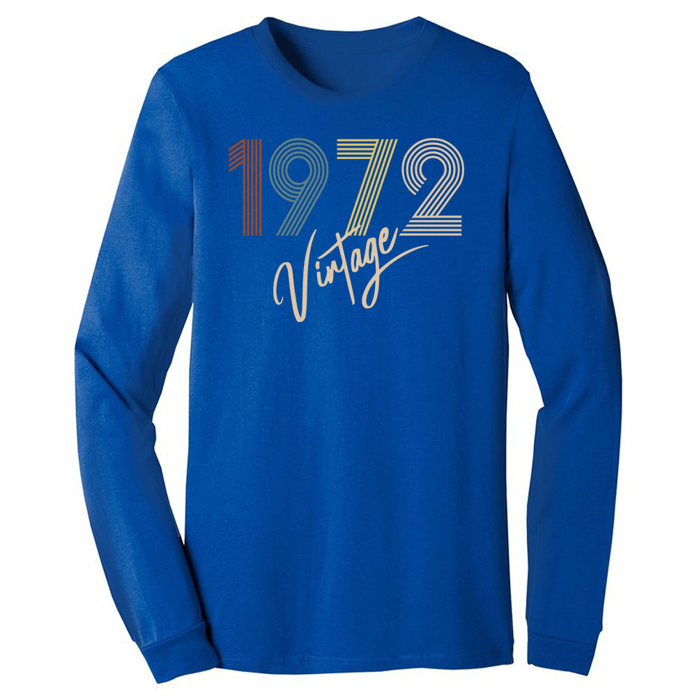 Limited Vintage 1972 Birthday Long Sleeve T-Shirt - variant image 1