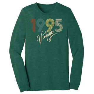 Limited Vintage 1995 Birthday Long Sleeve T-Shirt – Heather Forest