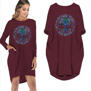 Awesome 1978 Limited Edition Pocket Dress – Red