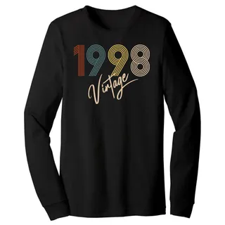 Limited Vintage 1998 Birthday Long Sleeve T-Shirt – Black