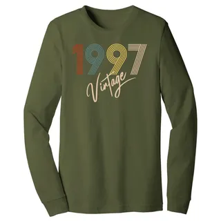 Limited Vintage 1997 Birthday Long Sleeve T-Shirt – Military Green