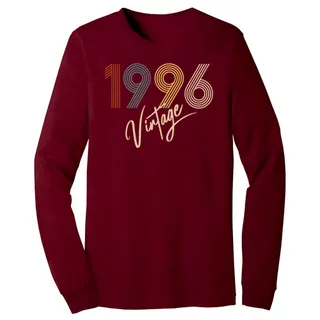 Limited Vintage 1996 Birthday Long Sleeve T-Shirt – Cardinal