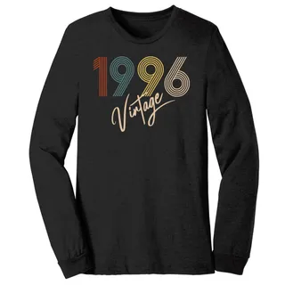 Limited Vintage 1996 Birthday Long Sleeve T-Shirt – Black Heather