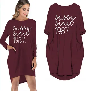 Sassy Since 1987 Limited Edition Pocket Dress – Red