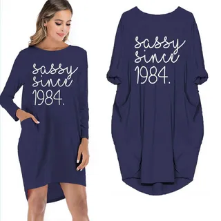 Sassy Since 1984 Limited Edition Pocket Dress – Blue