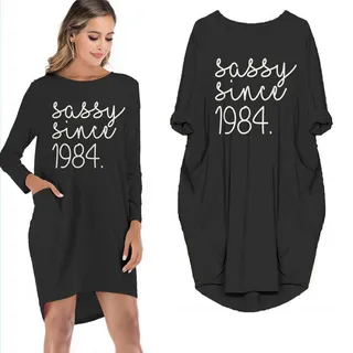 Sassy Since 1984 Limited Edition Pocket Dress – Black