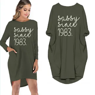 Sassy Since 1983 Limited Edition Pocket Dress – Green