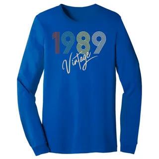 Limited Vintage 1989 Birthday Long Sleeve T-Shirt – True Royal