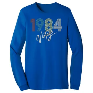 Limited Vintage 1984 Birthday Long Sleeve T-Shirt – True Royal