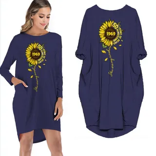 A Girl & Her Animals Living Life In Peace Limited Edition Pocket Dress Hippie Clothes – Blue