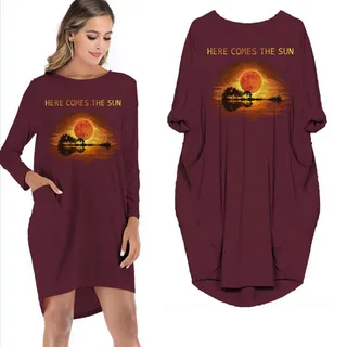 Here Comes The Sun Limited Edition Pocket Dress Hippie Clothes – Red