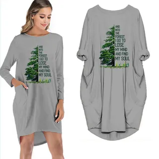 And Into The Forest I Go Limited Edition Pocket Dress – Grey