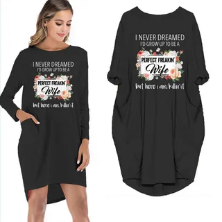 I Never Dreamed Limited Edition Pocket Dress – Black