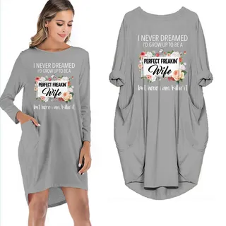 I Never Dreamed Limited Edition Pocket Dress – Grey