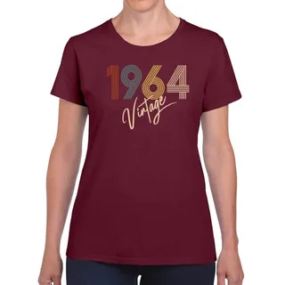 Limited Vintage 1964 Women's Birthday T-Shirt – Maroon