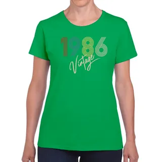Limited Vintage 1986 Women's Birthday T-Shirt – Irish Green