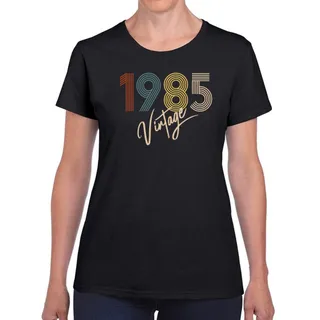 Limited Vintage 1985 Women's Birthday T-Shirt – Black