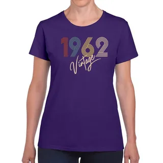 Limited Vintage 1962 Women's Birthday T-Shirt – Purple