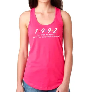 Not Perfect But Limited 1992 Women's Racerback Tank – Pink