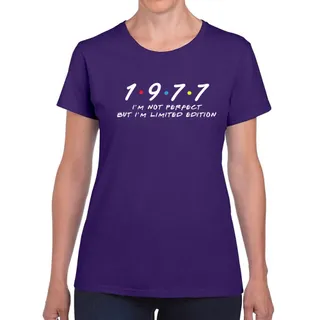 Not Perfect But Limited Edition 1977 Women's Birthday T-Shirt – Purple