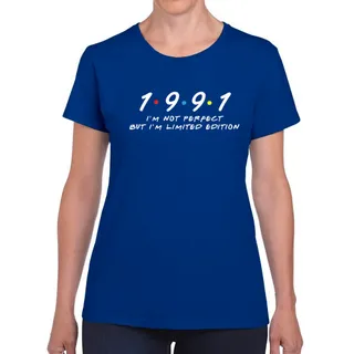 Not Perfect But Limited Edition 1991 Women's Birthday T-Shirt – Navy