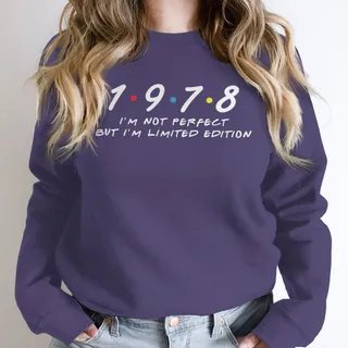 Not Perfect But Limited Edition 1978 Birthday Sweatshirt – Purple