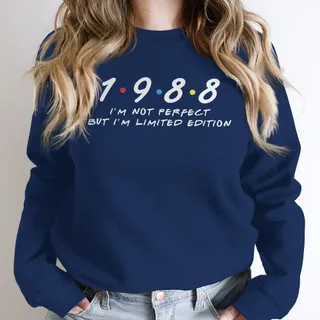 Not Perfect But Limited Edition 1988 Birthday Sweatshirt – Navy