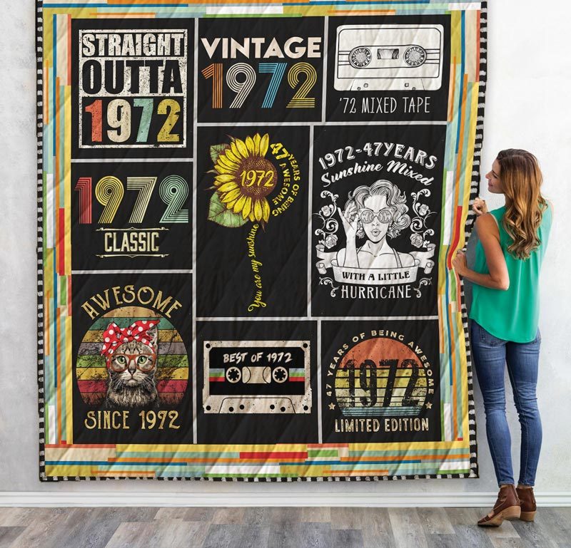 Vintage 1972 Limited Edition Birthday Quilt - variant image 1