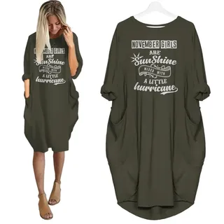 November Girls Limited Edition Pocket Dress – Green