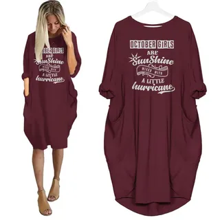 October Girls Limited Edition Pocket Dress – Red