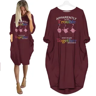 Apparently We're Trouble Limited Edition Pocket Dress – Red