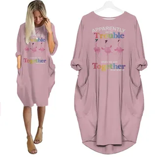 Apparently We're Trouble Limited Edition Pocket Dress – Pink