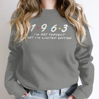 Not Perfect But Limited Edition 1963 Birthday Sweatshirt – Grey
