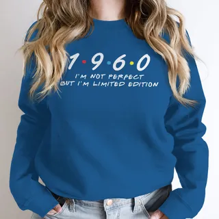 Not Perfect But Limited Edition 1960 Birthday Sweatshirt – Royal