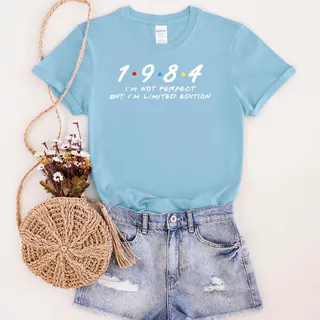 Not Perfect But Limited Edition 1984 Unique Birthday T-Shirt – Light Blue