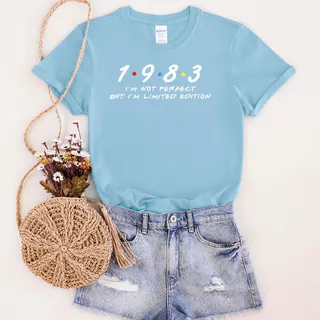 Not Perfect But Limited Edition 1983 Unique Birthday T-Shirt – Light Blue