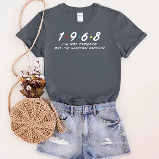 Not Perfect But Limited Edition 1968 Unique Birthday T-Shirt – Dark Heather