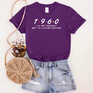 Not Perfect But Limited Edition 1960 Unique Birthday T-Shirt – Purple