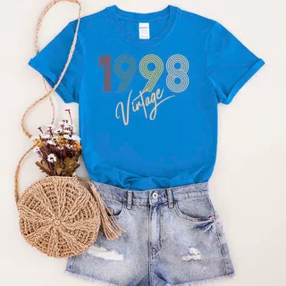 Limited Vintage 1998 Unique Birthday T-Shirt – Royal