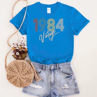 Limited Vintage 1984 Unique Birthday T-Shirt – Royal