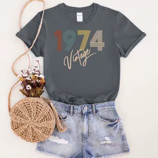 Limited Vintage 1974 Unique Birthday T-Shirt – Dark Heather